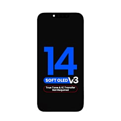 OLED Assembly for iPhone 14 (True Tone Programming and IC Transfer NOT REQUIRED) (Aftermarket QV8 V3 / Soft )