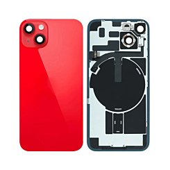 Back Glass with Frame and MagSafe Magnet for iPhone 14 (RED) (Service Pack)