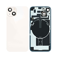 Back Glass with Frame and MagSafe Magnet for iPhone 14 (WHITE) (Service Pack)