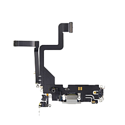 Stock up on the charging port flex cable for iPhone 14 Pro in Silver, premium quality.