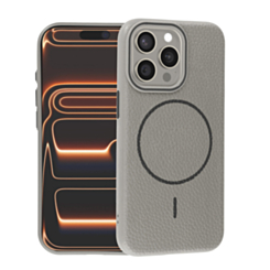 Magnetic Leather Soft Cases (TIT GRAY) for iPhone 14 Pro Max (Only Ground Shipping)