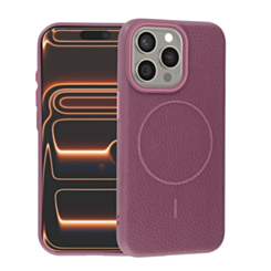 Magnetic Leather Soft Cases (SUNSET PURPLE) for iPhone 14 Pro Max (Only Ground Shipping)