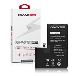 Order the QMAX Plus Replacement Battery for iPhone 14 Pro Max, 4323 mAh.
