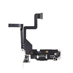 Grab the wholesale deals on the charging port flex cable for iPhone 14 Pro in Space Black, aftermarket.