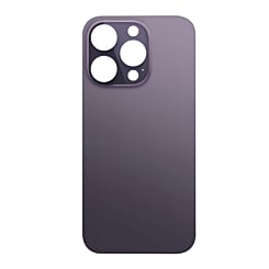Shop the back glass with bigger camera hole for iPhone 14 Pro in Deep Purple, no logo.