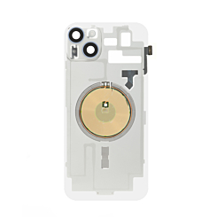 Clear Back Glass with Wireless NFC and MagSafe Magnet for iPhone 14 Plus (NO LOGO) (BLUE)