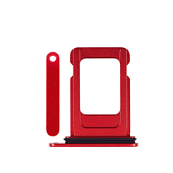 Order the single SIM card tray for the iPhone 14 or 14 Plus — in Red.