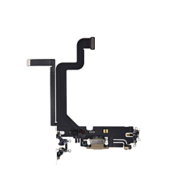 Order the Charging Port Flex Cable for iPhone 14 Pro Max in Gold, aftermarket.
