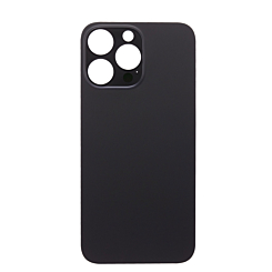 Purchase the Back Glass with a Bigger Camera Hole for iPhone 14 Pro Max in Space Black, no logo.
