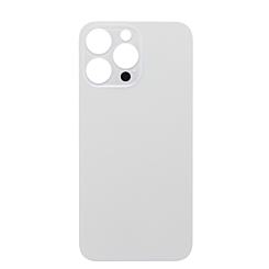Buy the Back Glass with a Bigger Camera Hole for iPhone 14 Pro Max in Silver, no logo.

