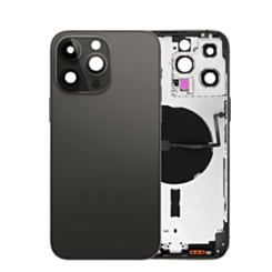 Back Housing Frame with Small Components Pre-Installed for iPhone 14 Pro Max (NO LOGO) (International) (SPACE BLACK)