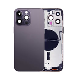 Back Housing Frame with Small Components Pre-Installed for iPhone 14 Pro Max (NO LOGO) (International) (DEEP PURPLE)