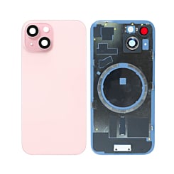 Purchase the Back Glass with Frame and MagSafe Magnet for iPhone 15 in pink, without the logo.
