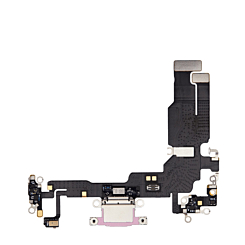 Stock up on the Charging Port Flex Cable for iPhone 15 in pink, premium quality.