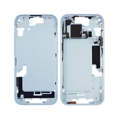 Stock up on the Middle Frame with Small Parts for iPhone 15 in blue, US version.
