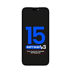 OLED Assembly for iPhone 15 (True Tone Programming and IC Transfer NOT REQUIRED) (Aftermarket QV8 V3 / Soft)