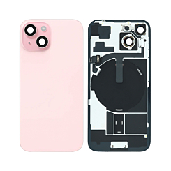 Purchase the Back Glass with Frame and MagSafe Magnet for iPhone 15 in pink, service pack version.