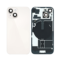 Back Glass with Frame and MagSafe Magnet for iPhone 15 (WHITE) (Service Pack)