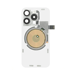 Clear Back Glass with Wireless NFC and MagSafe Magnet for iPhone 15 Pro (NO LOGO) (BLACK TITANIUM)