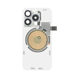 Clear Back Glass with Wireless NFC and MagSafe Magnet for iPhone 15 Pro (NO LOGO) (BLUE TITANIUM)