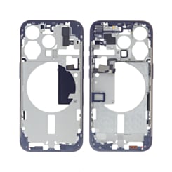 Grab the wholesale deals on the Middle Frame with Small Parts for iPhone 15 Pro in Blue Titanium, International Version, OEM Pull B Grade.
