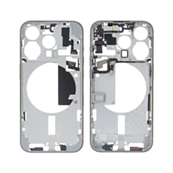 Middle Frame with Parts for iPhone 15 Pro (WHITE) (International Version) (OEM Pull A Grade)
