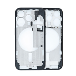 Middle Frame with Small Parts for iPhone 15 Pro (BLACK TITANIUM) (US Version) (OEM Pull B Grade)