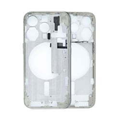 Middle Frame with Small Parts for iPhone 15 Pro (NATURAL TITANIUM) (US Version) (OEM Pull B Grade)