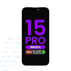 Grab the wholesale deals on the LCD Assembly for iPhone 15 Pro, Aftermarket Incell QV7 120HZ, IC Transfer Eligible.