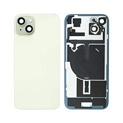 Buy the Back Glass in green with no logo, including Frame, Wireless NFC Charging Flex, and MagSafe Magnet for iPhone 15 Plus.
