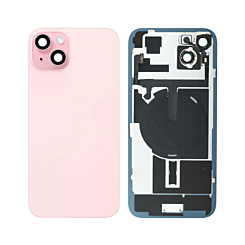 Shop the Back Glass in pink without logo, with Frame, Wireless NFC Charging Flex, and MagSafe Magnet for iPhone 15 Plus.
