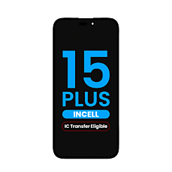 Grab the wholesale deals on the LCD assembly for iPhone 15 Plus — aftermarket Incell QV6, IC transfer eligible.