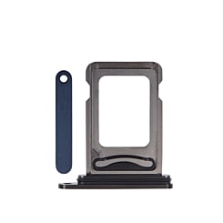 Grab the wholesale deals on the dual SIM card tray in blue titanium for iPhone 15 Pro and 15 Pro Max.