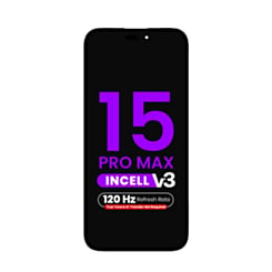 LCD Assembly for iPhone 15 Pro Max (True Tone Programming and IC Transfer NOT REQUIRED) (Aftermarket Incell / QV7 V3 / 120HZ)