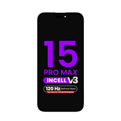 LCD Assembly for iPhone 15 Pro Max (True Tone Programming and IC Transfer NOT REQUIRED) (Aftermarket Incell / QV7 V3 / 120HZ)