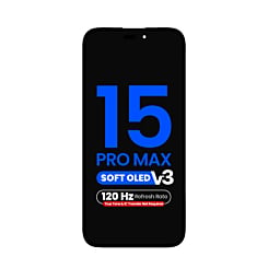 OLED Assembly for iPhone 15 Pro Max (True Tone Programming and IC Transfer NOT REQUIRED) (Aftermarket QV8 V3 / Soft / 120HZ)