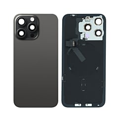 Back Glass with Frame and MagSafe Magnet for iPhone 15 Pro Max (BLACK TITANIUM) (Service Pack)