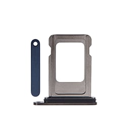 Purchase a single SIM card tray for iPhone 15 Pro and 15 Pro Max in blue titanium.
