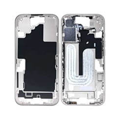 Middle Frame with Photo Capture Button and Small Parts for iPhone 16 (WHITE) (International Version)