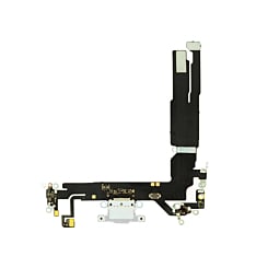 Shop the white charging port flex cable for iPhone 16, aftermarket version.