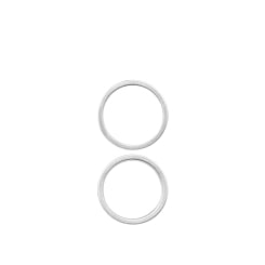 Shop the Back Camera Bezel Ring for iPhone 16 and 16 Plus in White, 2-piece set.