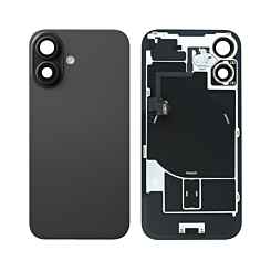 Back Glass with Frame and MagSafe Magnet for iPhone 16 (BLACK TITANIUM) (Service Pack)
