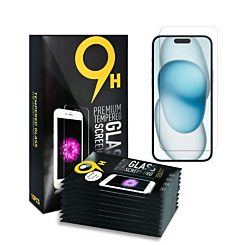 Buy the clear tempered glass for iPhone 16 with 2.5D design in a pack of 10.