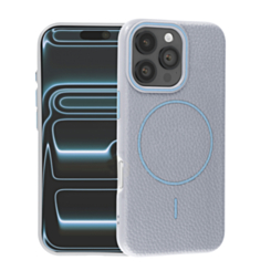 Magnetic Leather Soft Cases (WAYNE BLUE) for iPhone 16 Pro (Only Ground Shipping)
