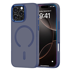 New Magnetic Wireless Charging Case with IC Chip (NAVY BLUE) for iPhone 16 Pro Max (Only Ground Shipping)
