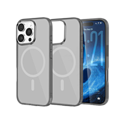 Transparent Magnetic Shockproof Case - GRAY for iPhone 16 Pro Max (Only Ground Shipping)