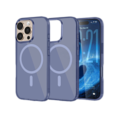 Transparent Magnetic Shockproof Case - NAVY for iPhone 16 Pro Max (Only Ground Shipping)