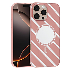 Magnetic Mirror Phone Case with Wireless Charging - ROSE GOLD for iPhone 16 Pro Max (Only Ground Shipping)