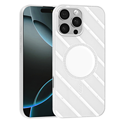 Magnetic Mirror Phone Case with Wireless Charging - WHITE for iPhone 16 Pro Max (Only Ground Shipping)