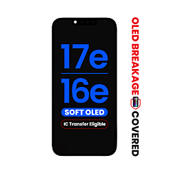 OLED Assembly for iPhone 16e / 17e (Aftermarket Soft / QV8) (IC Transfer Eligible) (Exclusive OLED Breakage Warranty)
